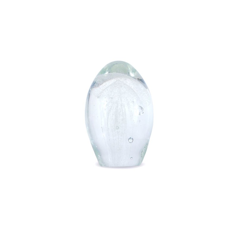 Pisapapeles Cristales Cristalvidrio tiras aguamarina Medidas: 7,5 cm x 8 cm  x 8 cm Material: Cristal, Vidrio Peso neto: 655 grs. — Decosola