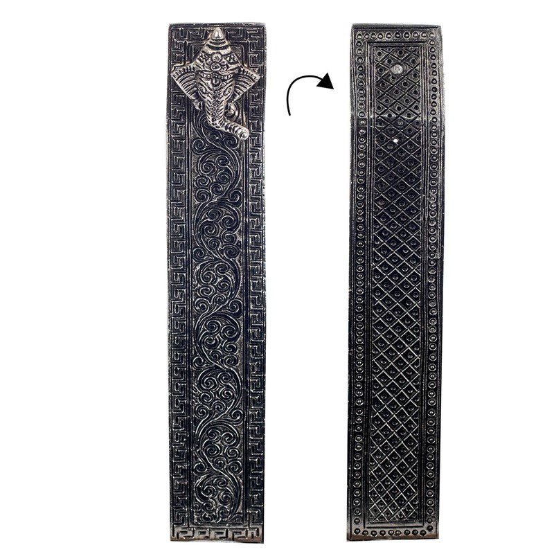 Porta incienso de aluminio Medidas: 1,5 cm x 4 cm x 24 cm — Decosola